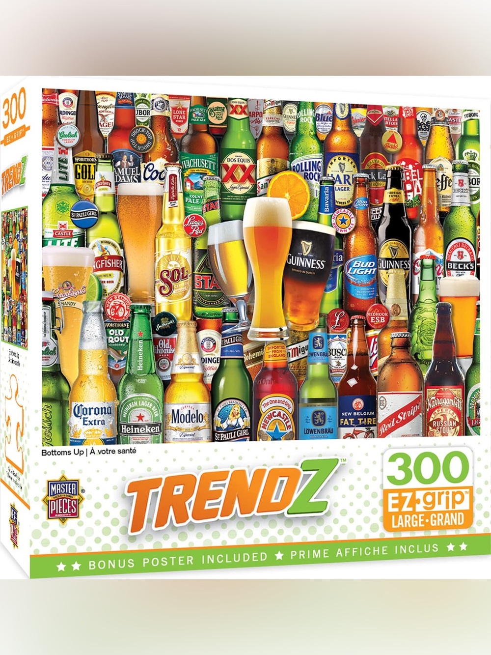 300 Piece Beer Bottles Puzzle - Multicolor Man Cave Bar Restaurant Father’s Day